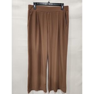 Halara Active Pants Womens L Brown Polyester Blend Elastic Waist Pockets Stretch